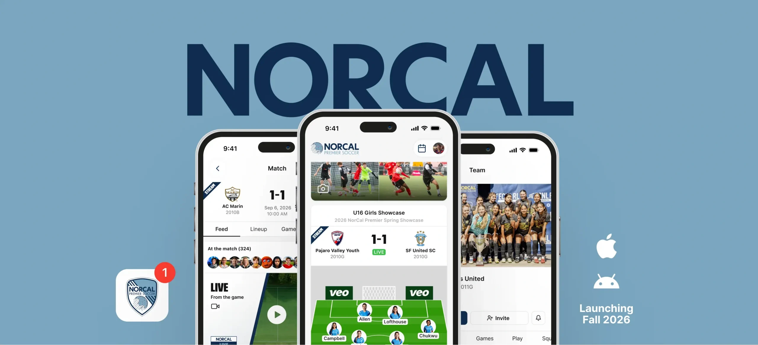 NorCal App — launching Fall 2026 on Android and iOS